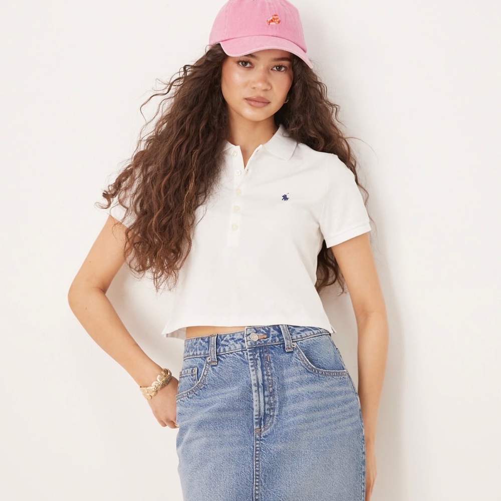 Polo by Ralph Lauren Classic White Crop Top